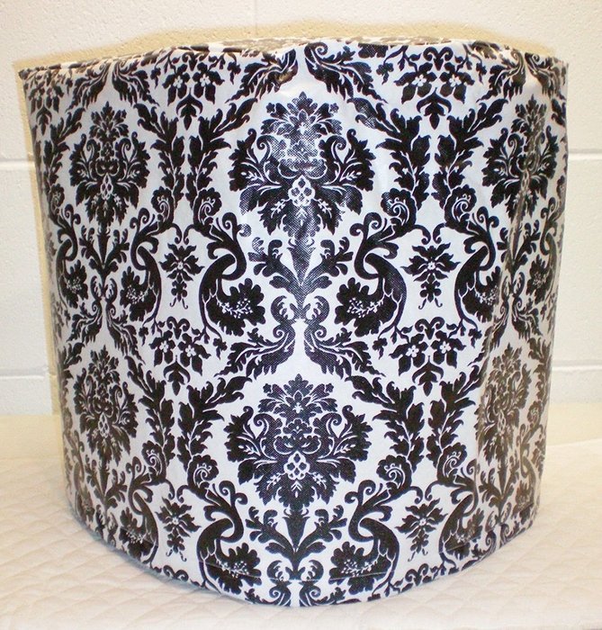 Black & White Vinyl Damask Keurig B70 K75 K79 Platinum Plus Brewing System Cover