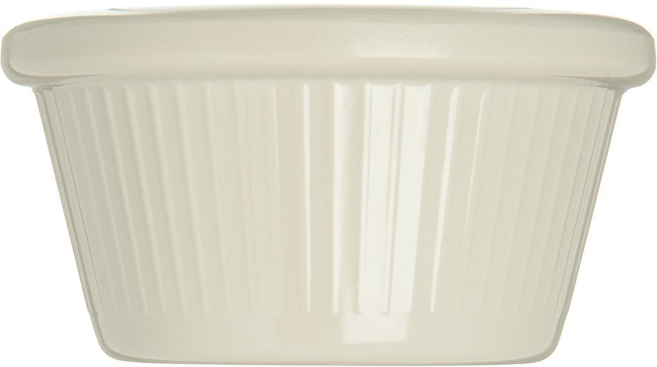 Carlisle S279-842 12 Piece Melamine Fluted Ramekin Cash and Carry Set, 2-Ounce Capacity, 1.43" Height, Bone (Case... N4