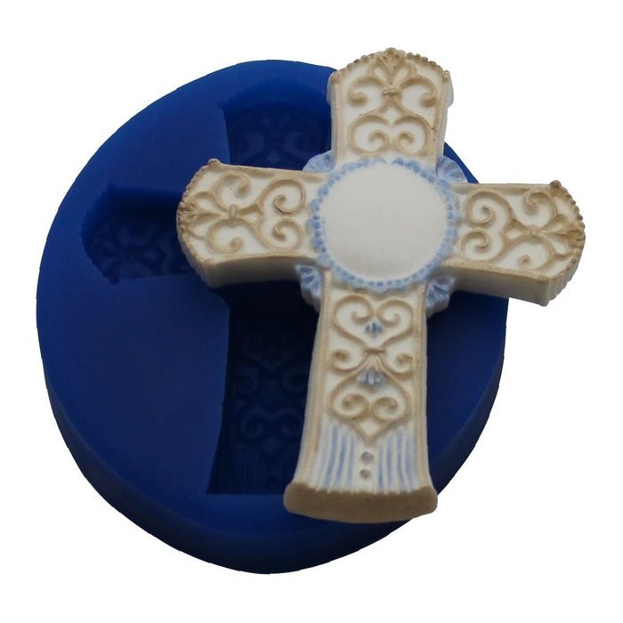 First Impressions Molds CR103 Silicone Mold, Circle Cross N2