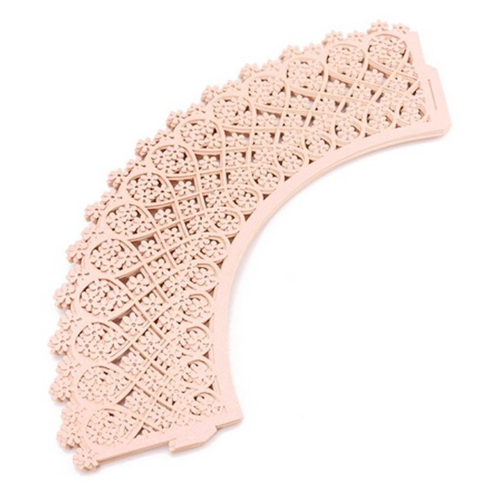 HUAL Cupcake Wrappers 50 Filigree Artistic Bake Cake Paper Cups Flowers Lace Laser Cut Liner Baking Cup Muffin... N18