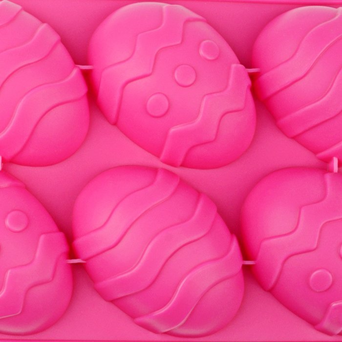 Ckeyin 6-Cavity Egg Shaped Silicone Cake Mold Chocolate Baking Tool N4