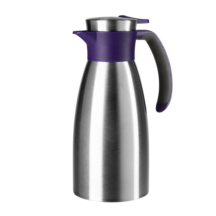 Emsa 18/10 Stainless Steel Soft Grip Carafe, 34-Ounce, Black N18