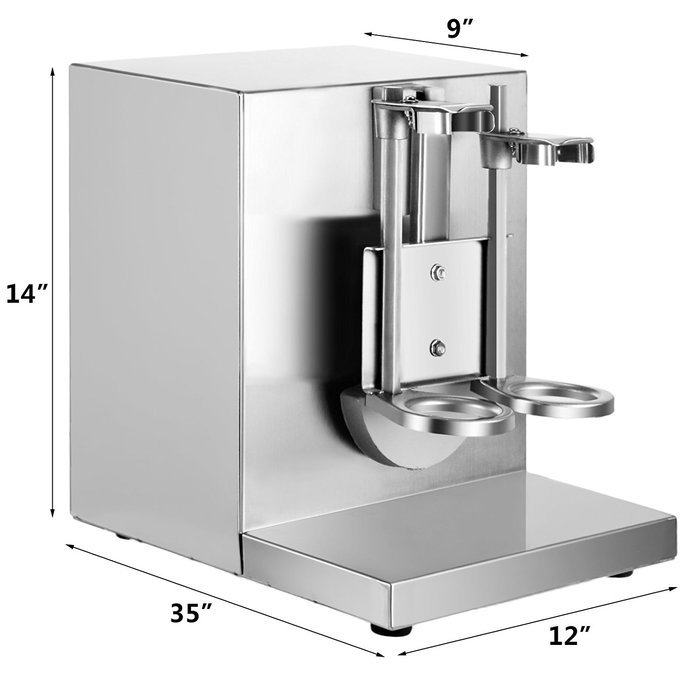 Happybuy Milk Tea Shaker Double Frame Milk Tea Shaking Machine 400r/min Stainless Steel Auto Tea Milk Making Machine... N8