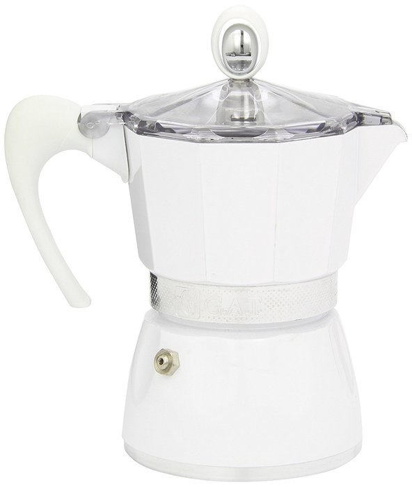 GAT Bella 6 Cup Stove Top Traditional Italian Espresso Coffee Maker Pot in Yellow N3