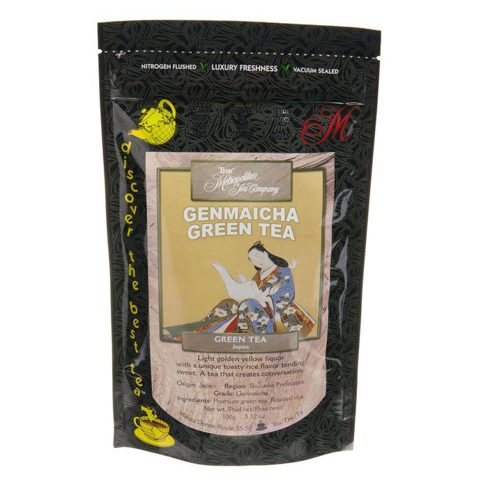 Metropolitan Tea Discovery Loose Tea Pack, Japan Genmaicha Green, 100gm N4