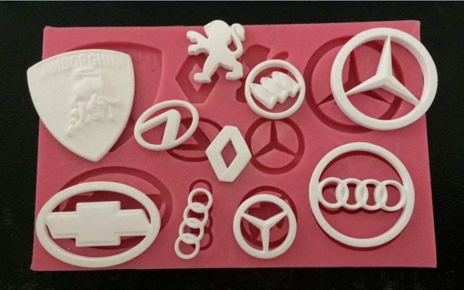 Anyana SOFAYOYO 3D New Arrival Car Logo Silicone Fondant Mold Cake Decorating Pastry Gum Pastry Tool Kitchen Tool... N4