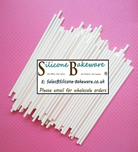 100 pack of 6 inch lollipop sticks for chocolate moulds, cake pops, cake deco...