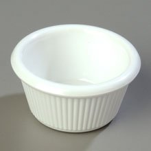 Black Heavy Weight Melamine Fluted Ramekin 3 Ounce -- 48 per case N2