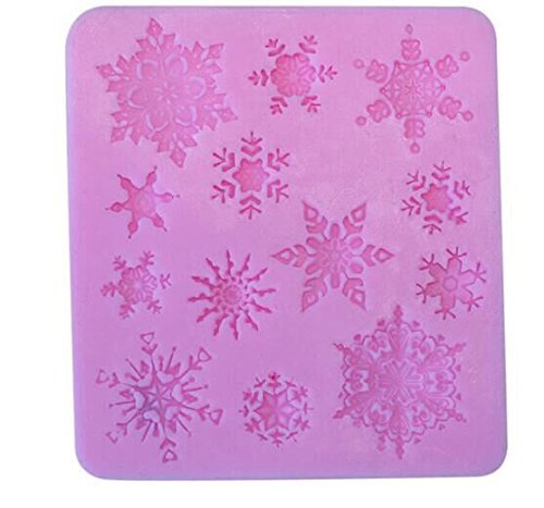 Drhob 1pc Snowflake Silicone Fondant Cake Mold(Multicolor random) N2
