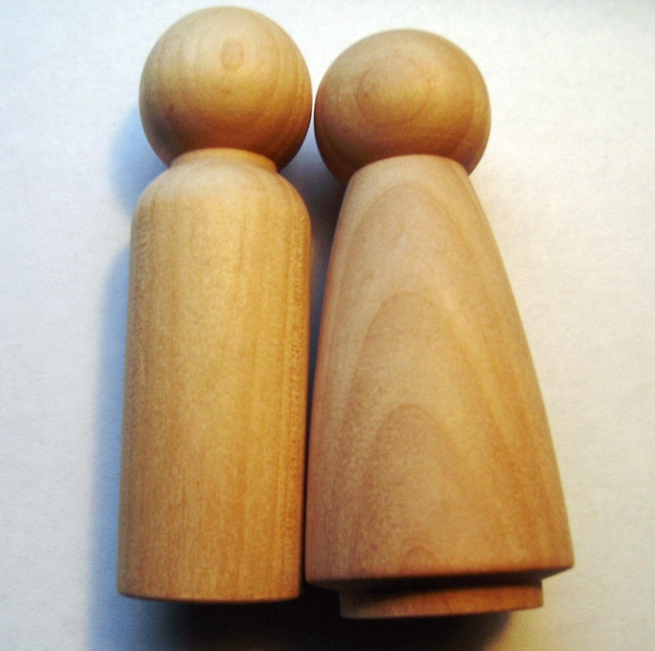 Large Wood Couple - DIY Cake Toppers