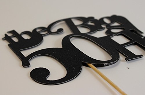 All About Details Black The Big 5OH! Cake Topper N2