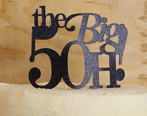 All About Details Black The Big 5OH! Cake Topper N3