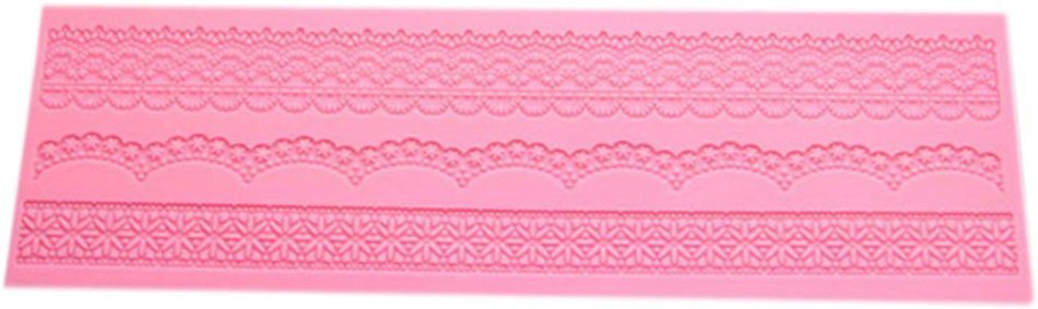 Lesirit Flower Pattern Silicone Fondant Mat Cake Lace Embossed Cake Mold Mould (A) N7