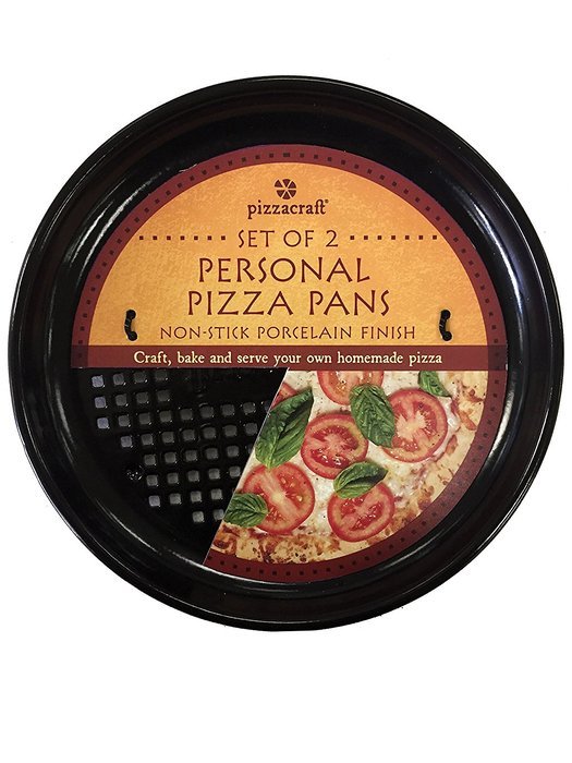 Pizzacraft PC0301 12.9" Round Porcelain-Coated Pizza Pan Crisper/Screen N6