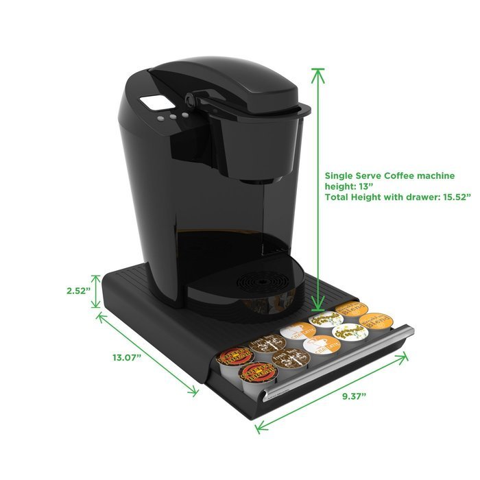 Mind Reader "Coupe" 30 Capacity Coffee Pod Drawer, Black N2