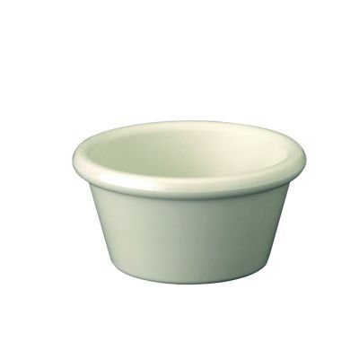 Gessner 0394 BONE Melamine 4 Oz. Smooth-Sided Ramekin - Dozen
