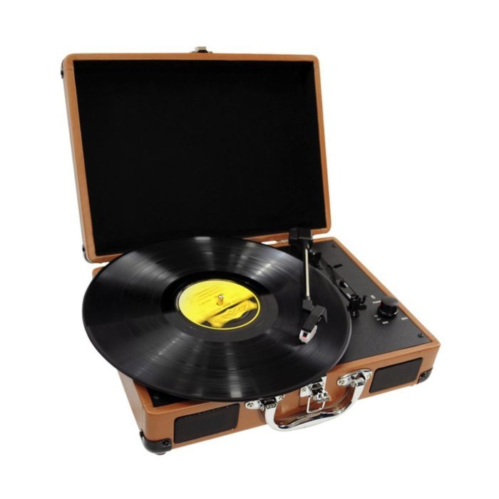 Pyle PVTT2UWD Retro Belt-Drive Turntable W/ USB-to-PC Connection Brown Consumer Electronics