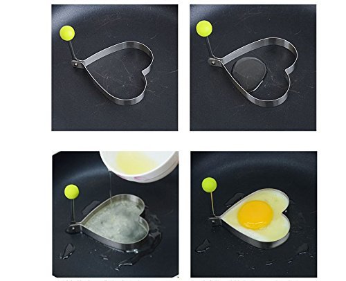 Fu's store(TM) DIY Fried Eggs Moulds Making Eggs Mould Food Grade 304 Stainless Steel Kitchen Cooker 6 Shapes... N16