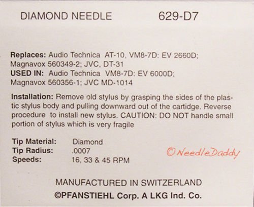 TURNTABLE STYLUS NEEDLE FOR AT10 ATS10 Needle FITS YAMAHA N-6500, 629-D7 N4