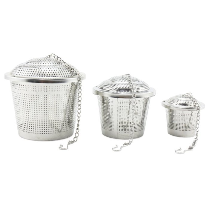Tea Strainer, Newness 304 Food Grade Stainless Steel Tea Strainer with Lid and Extended Chain - Tea Infuser /... N12