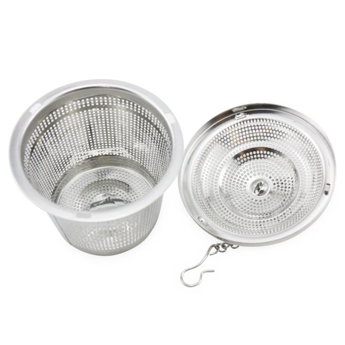 Tea Strainer, Newness 304 Food Grade Stainless Steel Tea Strainer with Lid and Extended Chain - Tea Infuser /... N13