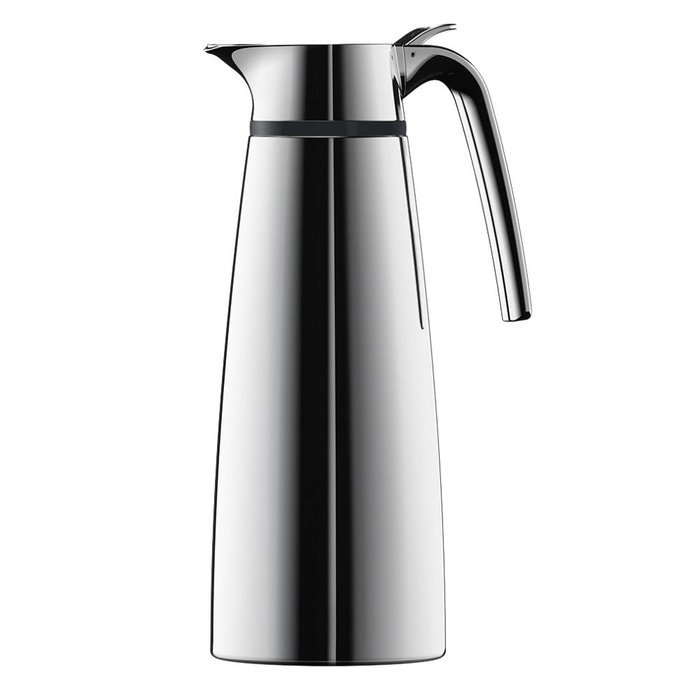 Emsa Elea Double Walled Vacuum Insulated Thermal Carafe, 33.82 oz, Silver N7
