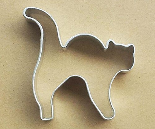 HSE 3 pcs Halloween Cat Shape Aluminum Biscuit Mould Bakeware Fondant Cake Mold DIY Sugarcraft 3D Pastry Cookie...