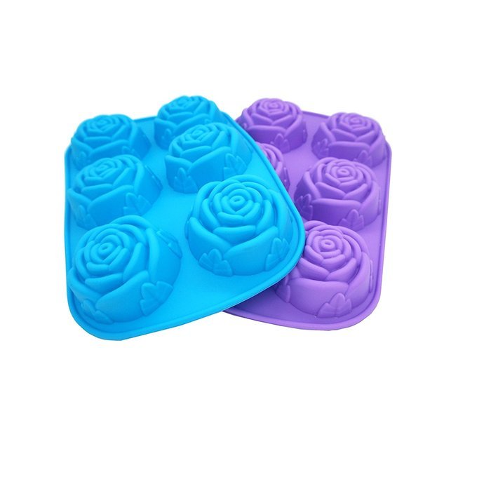 Blacklip Soap Cake Cupcake Muffin Dessert Silicone Mold for Homemade (Rose) N10