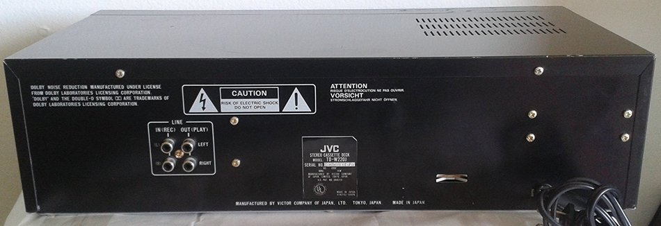 JVC TD-W220 Recordable Stereo Double Cassette Tape Deck Complete with Audio Vido Cables and Digital PDF Service... N2