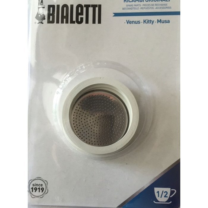 Bialetti Stainless Steel Gasket Filter Plate Replacement Parts, 6-Cup Venus, Musa, Kitty N4
