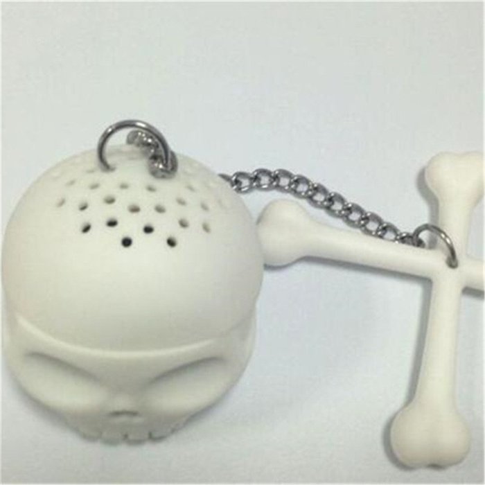 Tea Strainers Skull Shape Bones Infuser Silicone Herbal Filter Diffuser N3