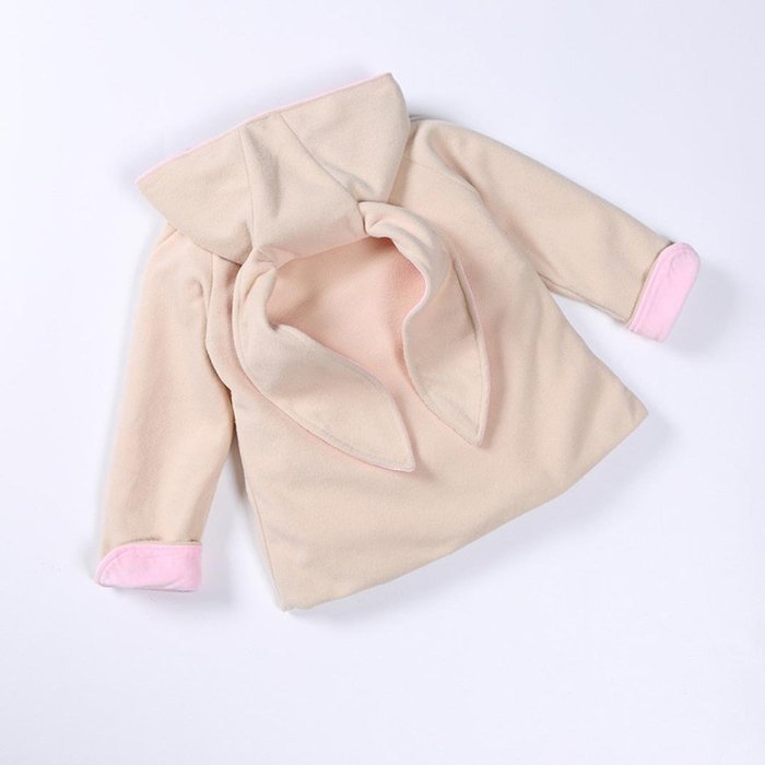 Coat,BeautyVan Baby Kid Girl Winter Clothes Rabbit Ears Jackets Hoody Coat Double Breasted Coat (5T, Beige) N8