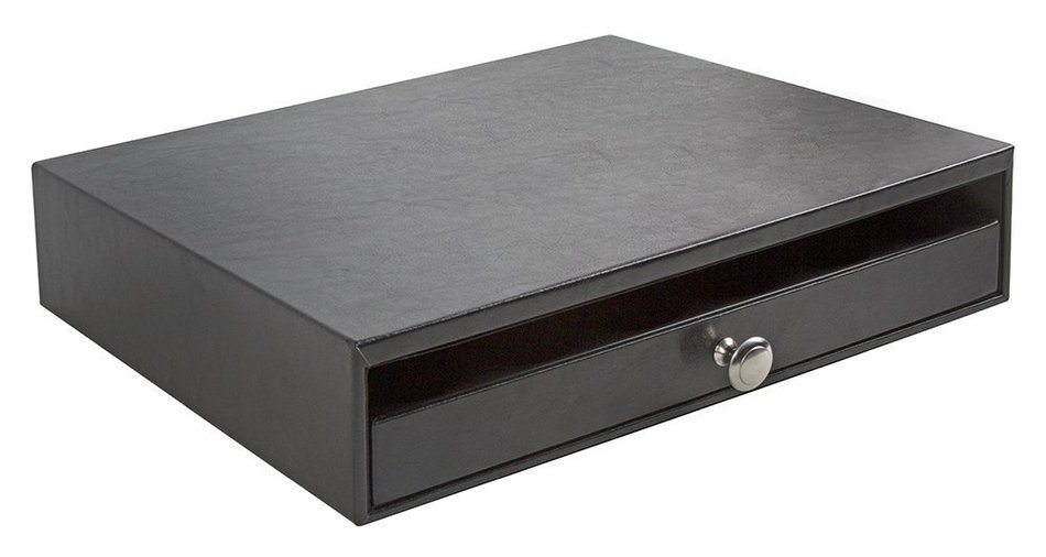 Jack Cube Leather K-Cup Holder Organizer Storage K Cup Holder with Drawer(Black, 13.6 x 12.8 x 2.95 inches)-MK214 N6