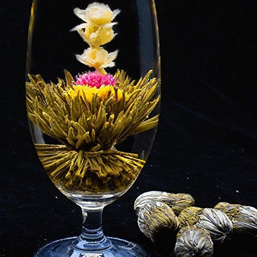 Shuxen(TM) 20 X Different Handmade New Designed Beautiful Blooming Flower Green Tea Ball #48430 N6