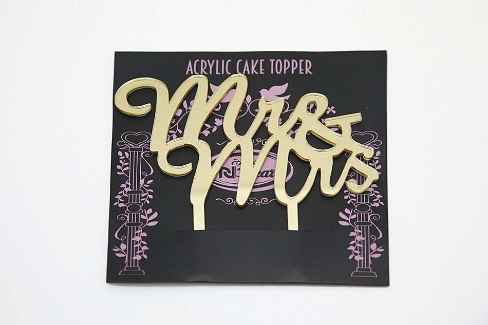 Elegant Gold Mr and Mrs Cake Topper - Luxury Wedding Cake Toppers - Finish Off Your Wedding Cake in Chic Style... N6
