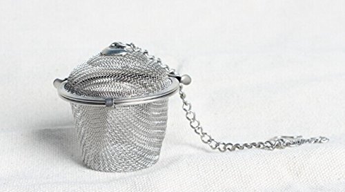 Edealing Stainless Mesh Ball Reusable Strainer Herbal Locking Tea Filter Infuser Spice M Size N3