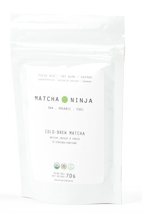 Matcha Ninja 100% Raw Organic Matcha Green Tea. 70 Servings. Cold Water Soluble. Ceremonial Grade. Non-Bitter... N8