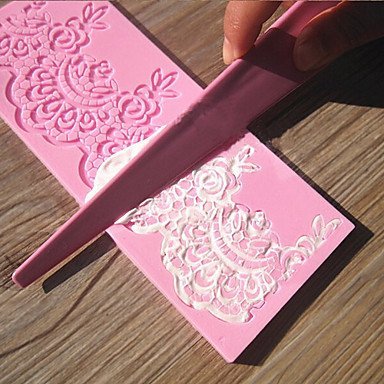 Sher Plastic Lace Scraper Paste Cutter Cake Mold Sugarcraft Cake Decoration Tools N2