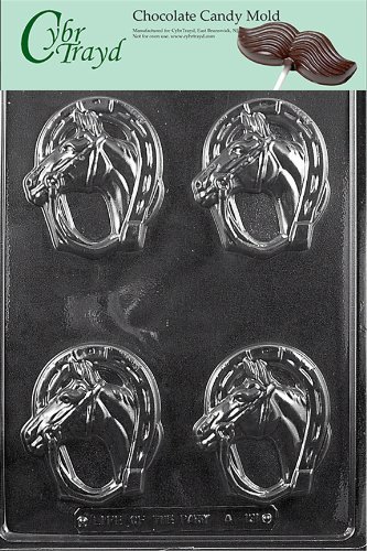 Cybrtrayd A131 Horseshoe with Horse Chocolate Candy Mold with Exclusive Cybrtrayd Copyrighted Chocolate Molding...
