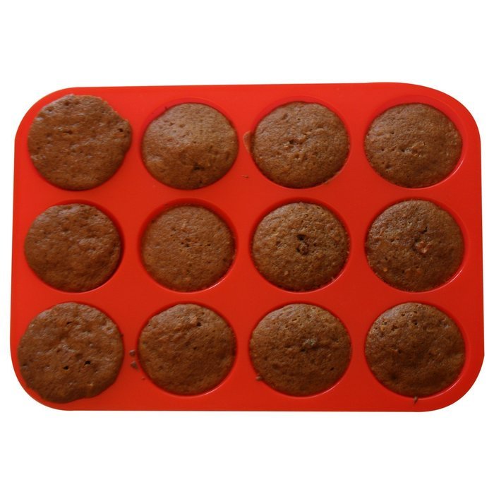 Muffin Pan Silicone and Cupcake Maker 12 Cup Quality Muffin Bake Pan (Blue) N11