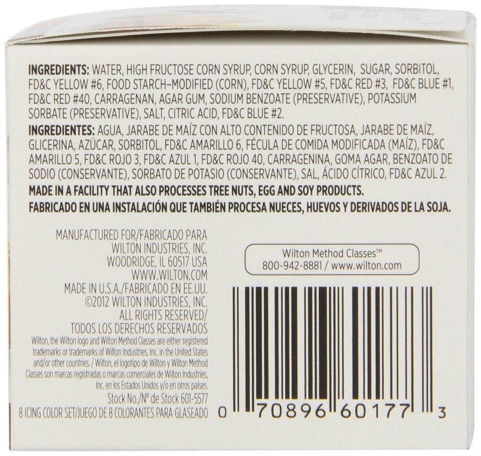 Wilton 601-5580 1/2-Ounce Certified-Kosher Icing Colors, Set of 12 N9