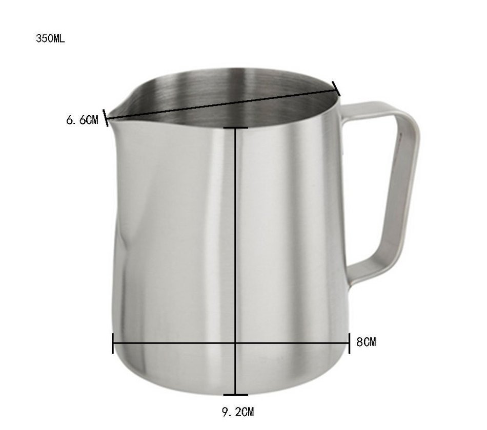 niceeshop(TM) Japanese Stype Thicken Stainless Steel Milk Frothing Pitcher (Silver,350ml) N13