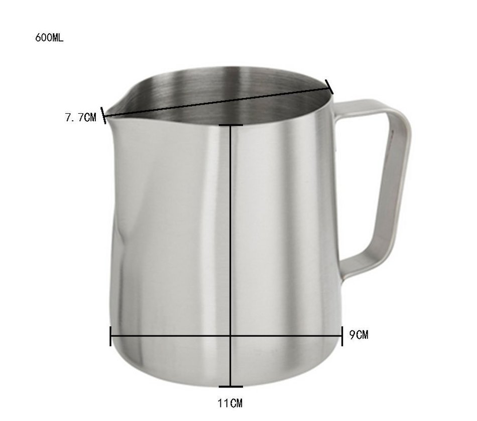 niceeshop(TM) Japanese Stype Thicken Stainless Steel Milk Frothing Pitcher (Silver,350ml) N14