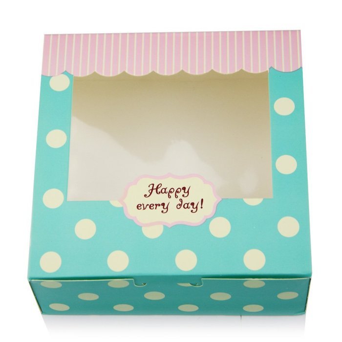 Wanting Set Of 4 Spot Pattern Candy Egg Tart Cake Bakery Boxes