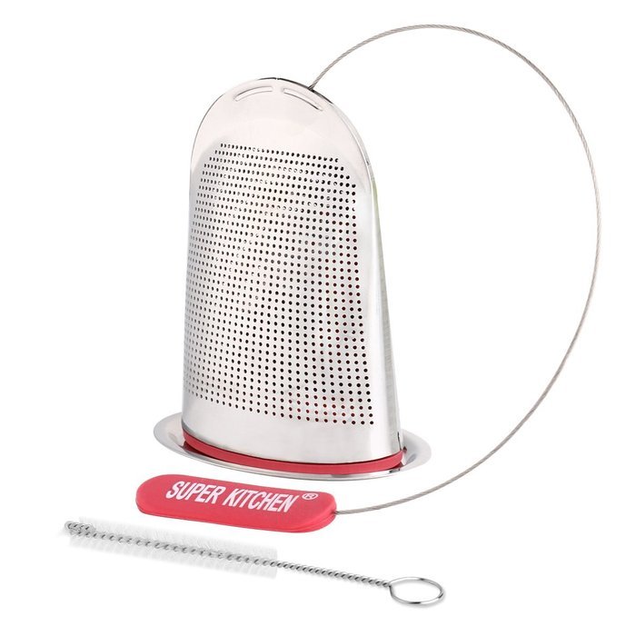 Super Kitchen Ultra Fine Premium Stainless Steel Tea Infuser With Brush Strainer Filters Tea Interval Diffuser... N12