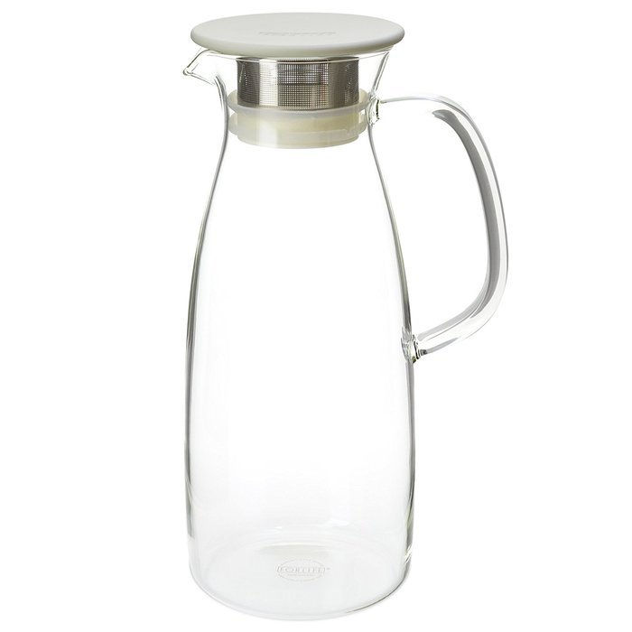 FORLIFE Mist Glass Ice Tea Jug , 50-Ounce, Red N9