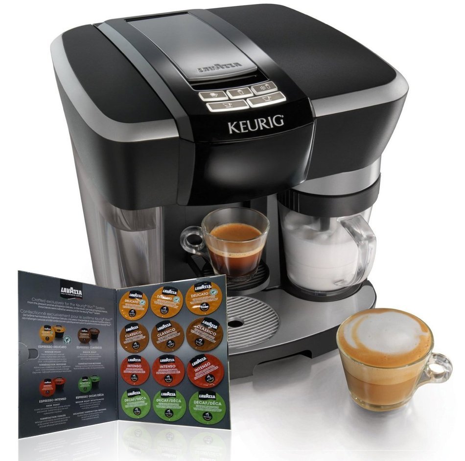 Keurig Rivo Espresso, Cappuccino & Latte System, With 12 Pack Lavazza Sampler N2
