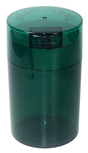 Tightvac - 1 to 6 oz Vacuum Sealed Storage Container, Green Tint Cap & Body