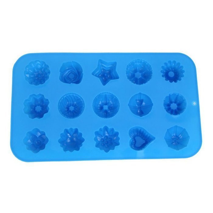 Homanda&reg; Pack of 2 15-Cavity Different Shape Handmade Silicone Baking Mold for Soap, Bread, Loaf, Muffin, Brownie... N2