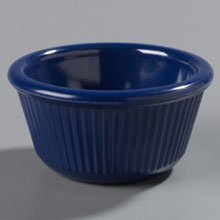 Black Heavy Weight Melamine Fluted Ramekin 3 Ounce -- 48 per case N4